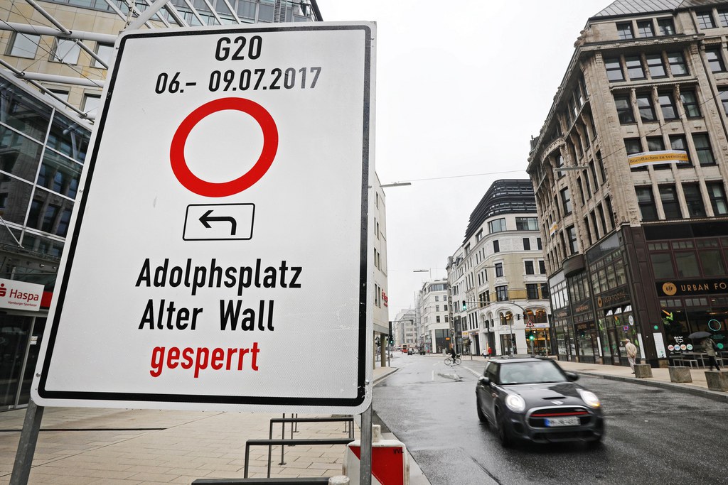 Les policiers devaient renforcer la sécurité autour du sommet du G20 à Hambourg.