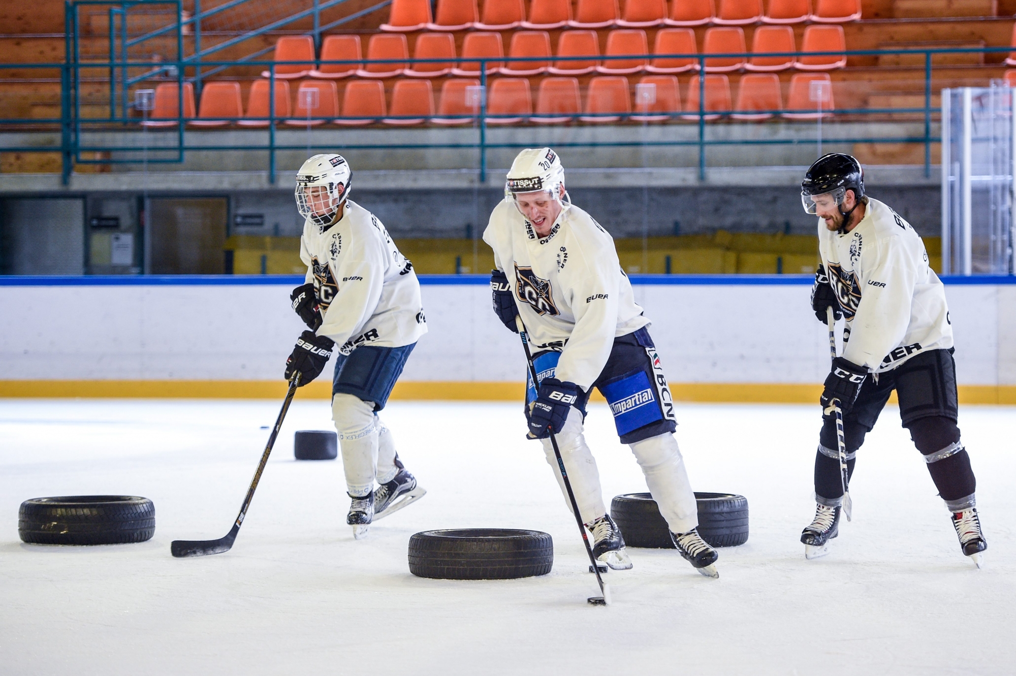 Les joueurs du HCC à l'entraînement pour une nouvelle saison.