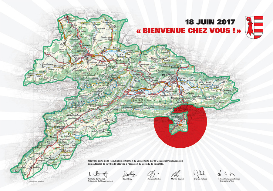 Ce n'est pas encore demain que la carte du canton du Jura pourra intégrer Moutier.