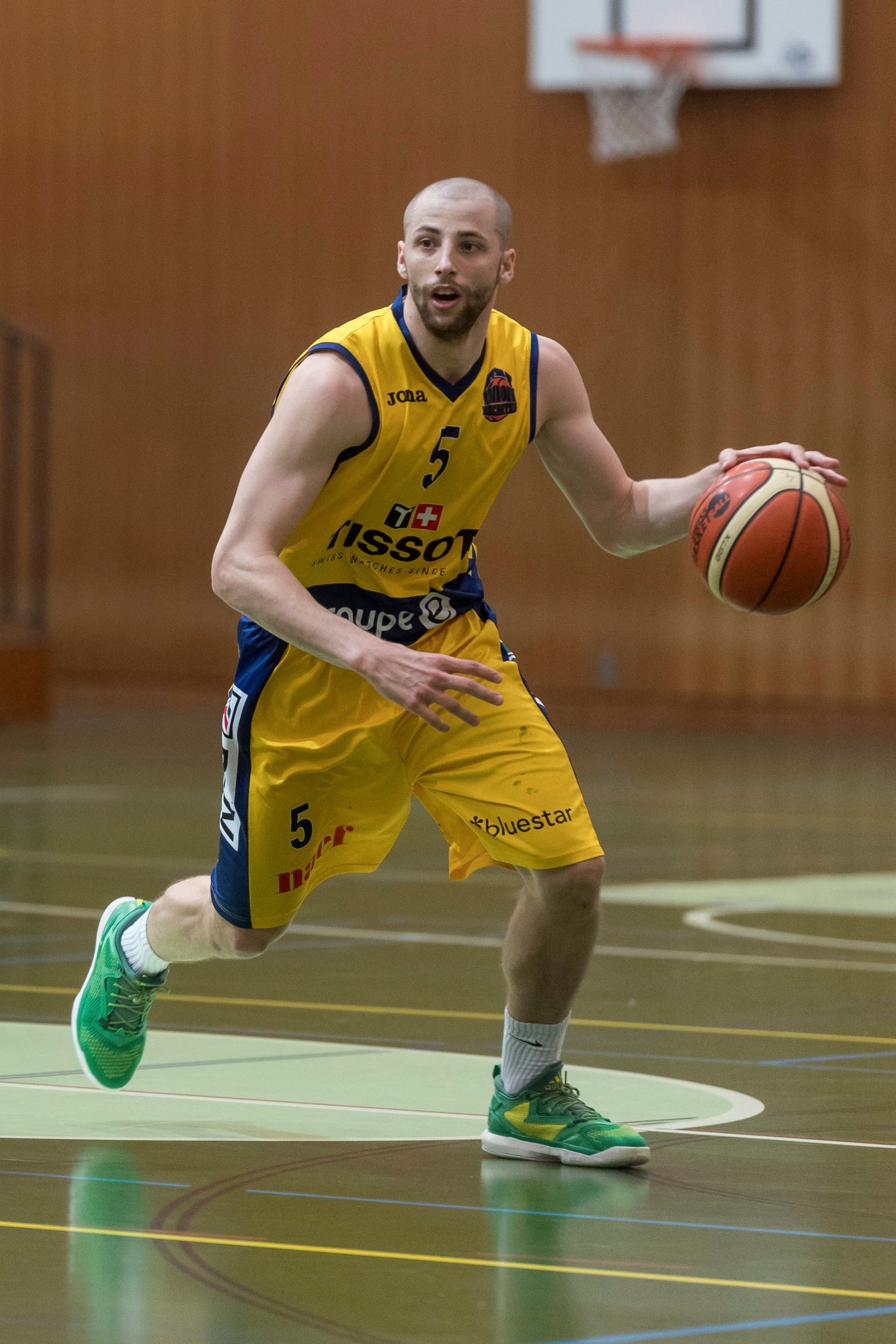 Basketball : Union Neuchatel - Massagno
En jaune Brian Savoy (5)

Neuchatel, le 18.03.2017
Photo : Lucas Vuitel BASKETBALL