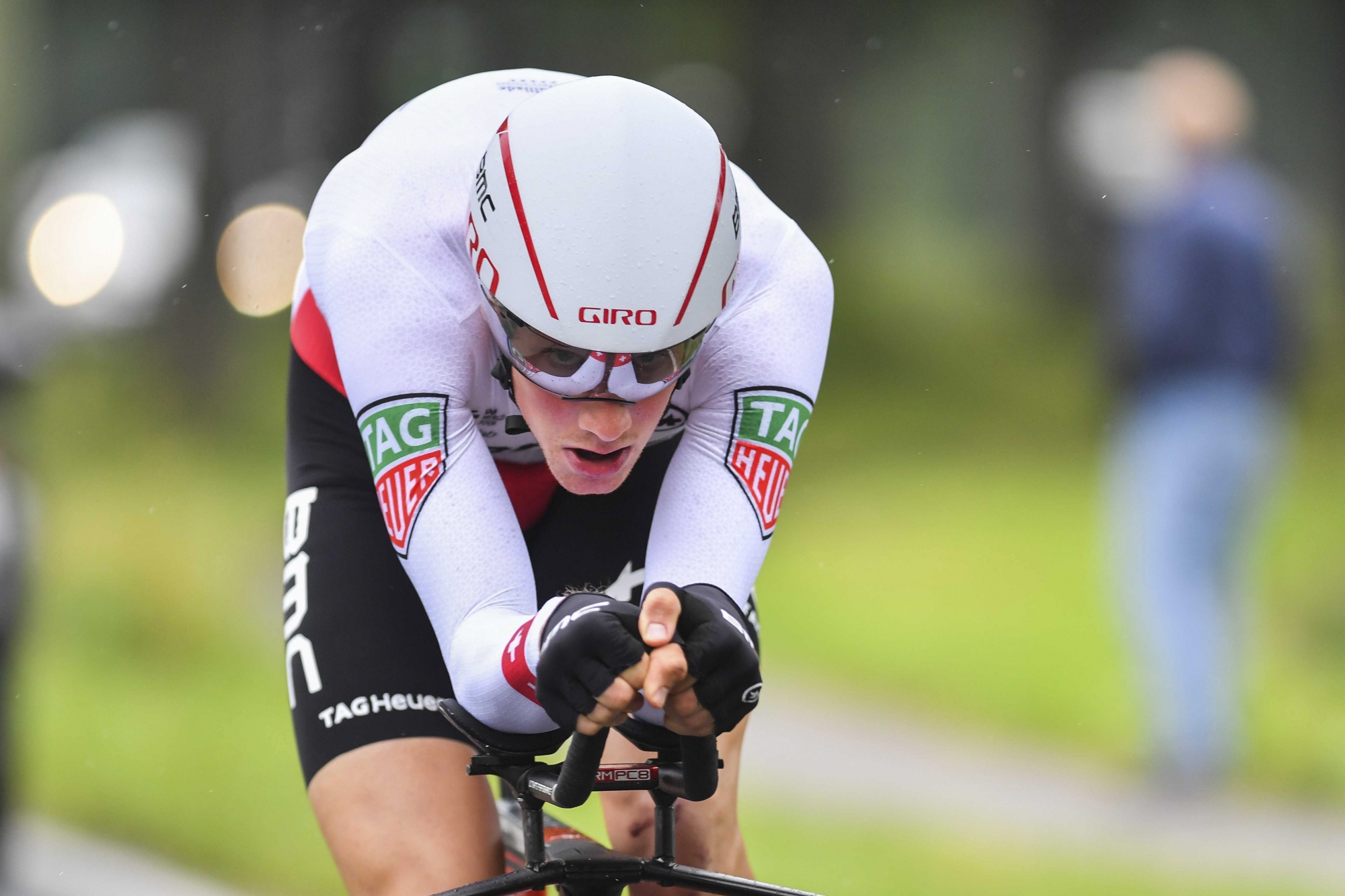 epa06132125 Swiss rider Stefan Kung in action during the individual time trial of 9 kilometers on the the second leg of the BinckBank Tour 2017 in Voorburg, The Netherlands, 08 August 2017.  EPA/VINCENT JANNINK NETHERLANDS CYCLING BINCKBANCK TOUR