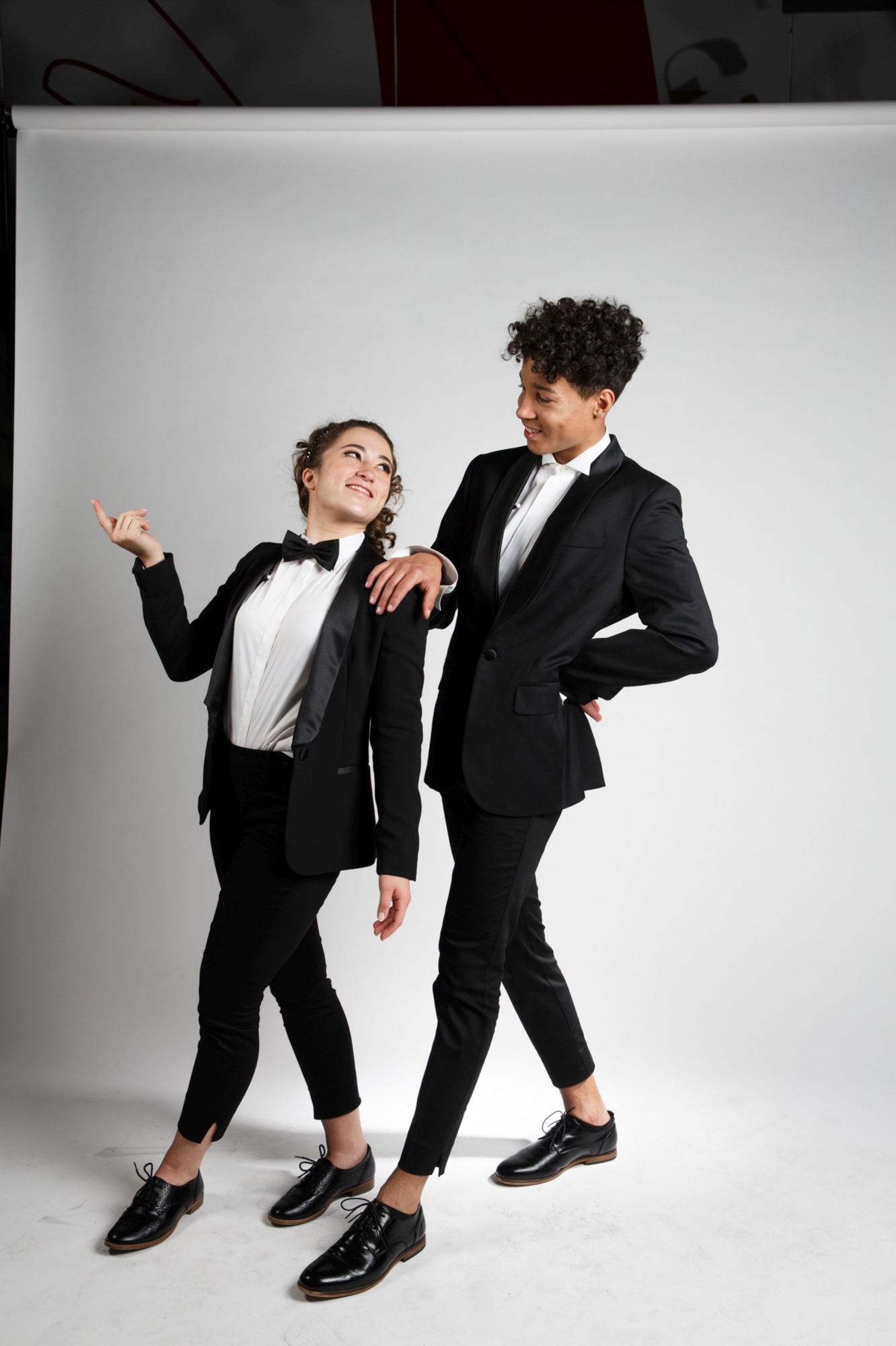 Joseph et Chloé dans leur tenue de samedi soir dans le concours télévisuel "Alors, on danse?"