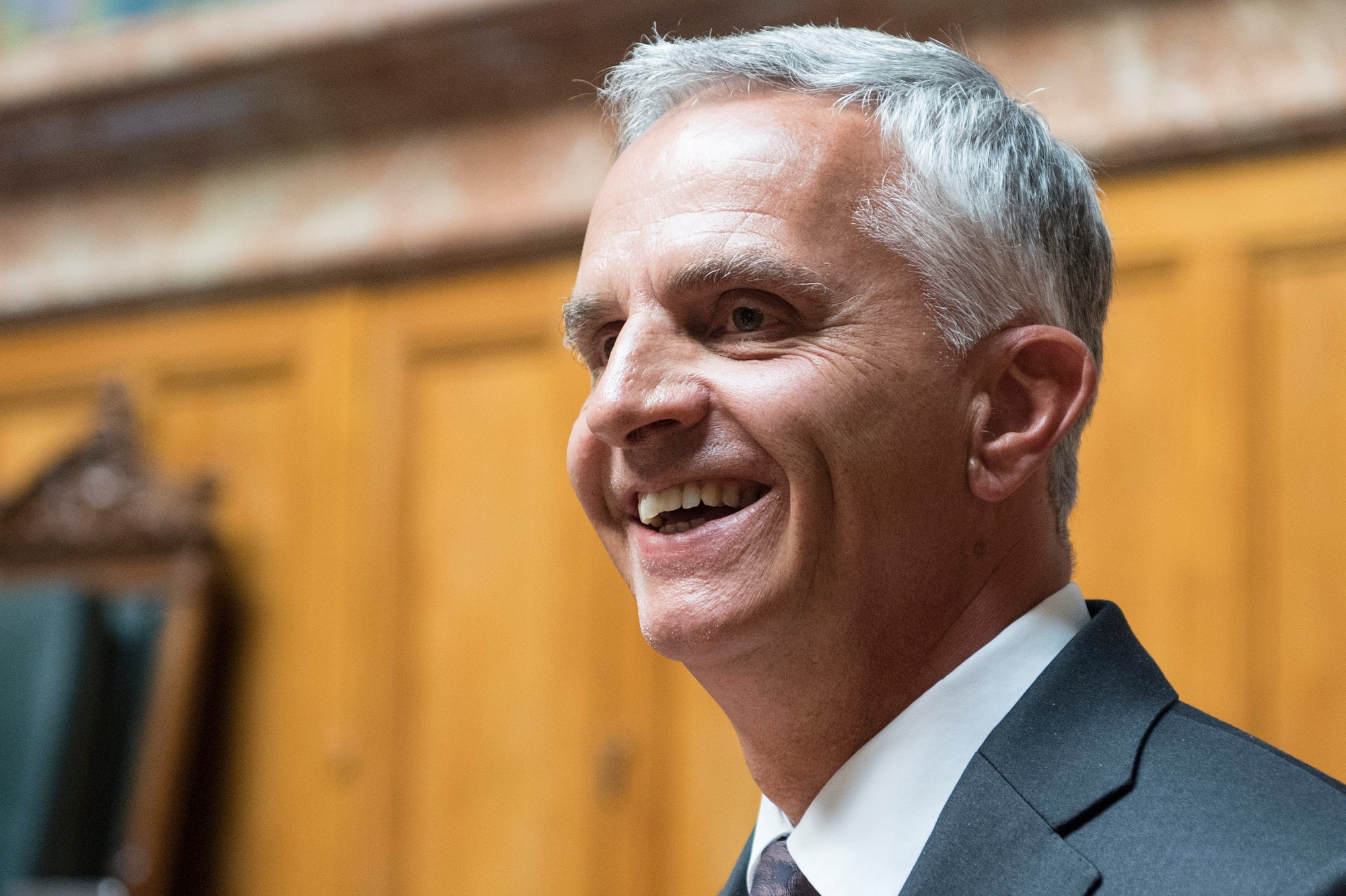 Bundesrat Didier Burkhalter bei seinem letzten Auftritt  im Nationalrat an der Herbstsession der Eidgenoessischen Raete,  am Mittwoch, 27. September 2017, in Bern. (KEYSTONE/ Peter Schneider) SCHWEIZ SESSION NATIONALRAT