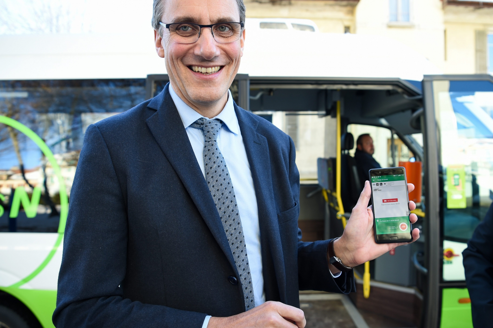 Trans N propose une nouvelle application (Fairtiq) pour prendre son ticket de transport a l'aide de son smartphone.

LA CHAUX-DE-FONDS 7/12/2017
Photo: Christian Galley