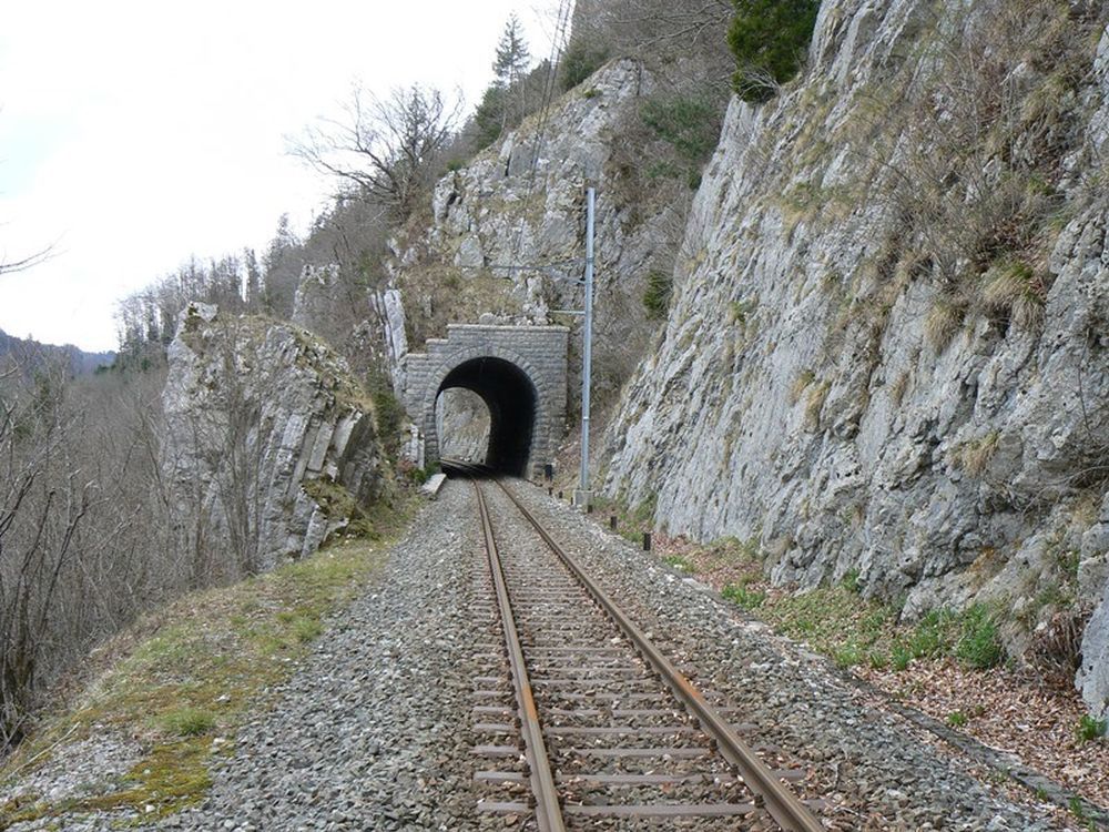 Le tronçon de la ligne ferroviaire entre Glovelier et le Pré-Petitjean est particulièrement exposé aux chutes de pierres.