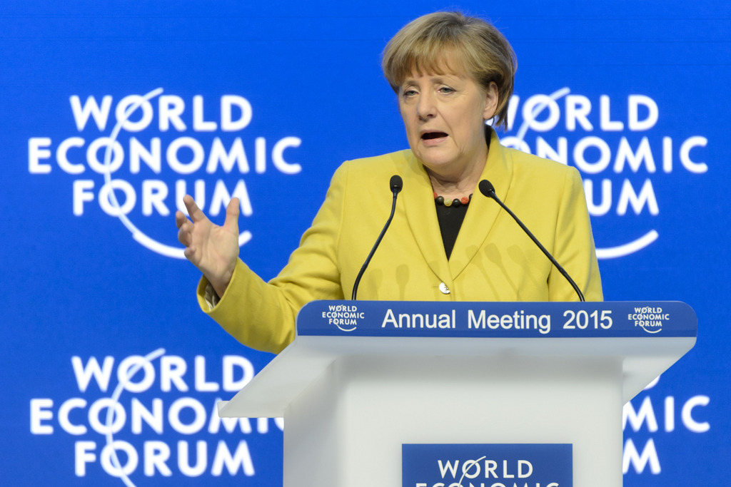 Angela Merkel a déjà participé au forum de Davos, notamment en 2015.