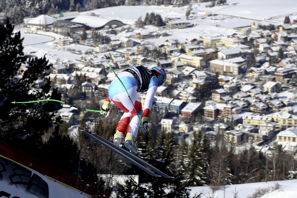 Luca Aerni a fini 5e du slalom de Zagreb.