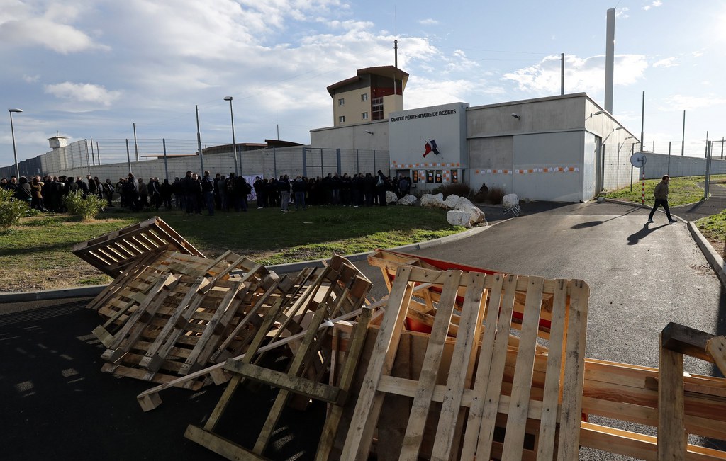 La prison de Béziers, dans l'Hérault (sud-est de la France) fait partie de établissements bloqués par les surveillants.
