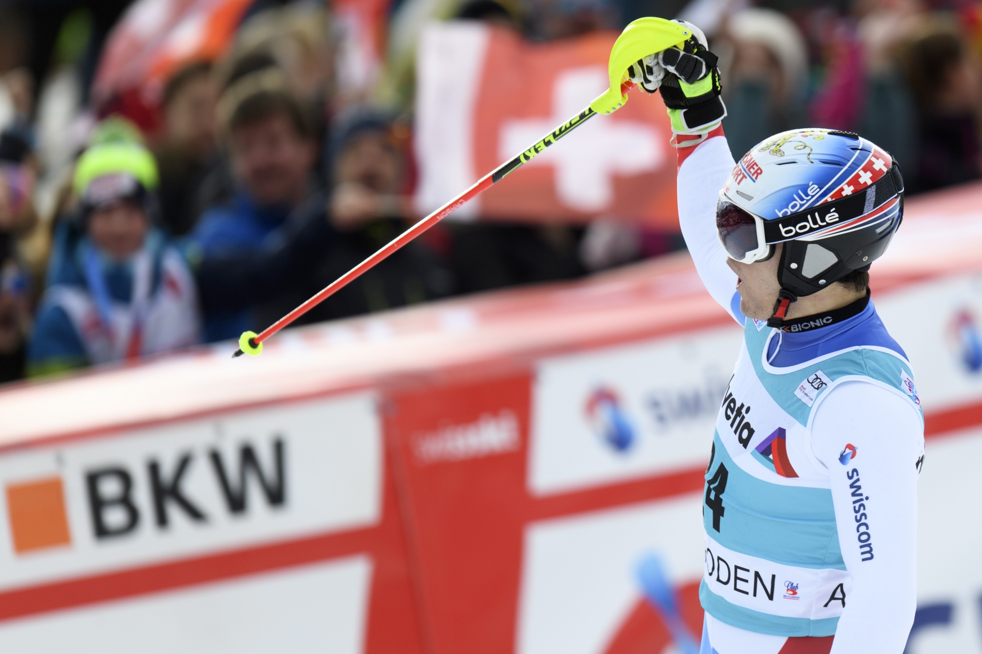 Loïc Meillard a terminé meilleur suisse à Adelboden en prenant la 8e place. Un nouveau résultat probant pour le skieur d'Hérémence.