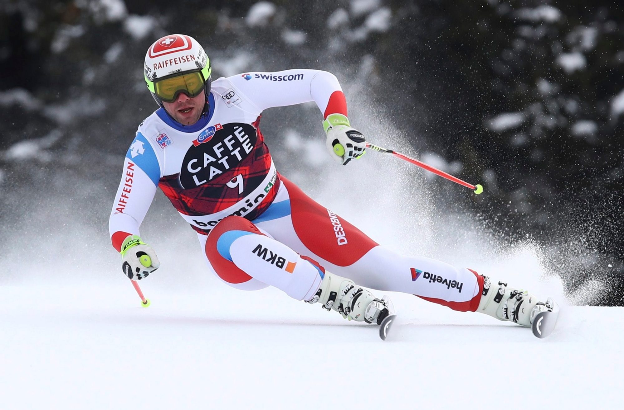 Switzerland's Beat Feuz competes during an alpine ski, men's World Cup downhill, in Bormio, Italy, Thursday, Dec. 28, 2017. (AP Photo/Marco Trovati) Italy Alpine Skiing World Cup