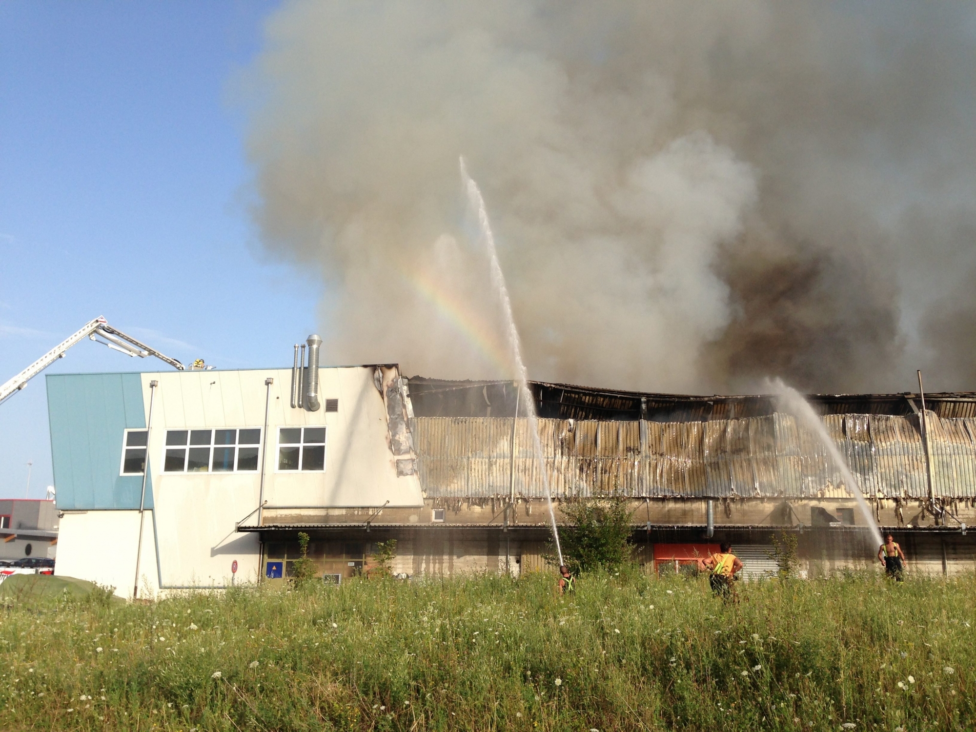 Le 2 août 2013, un grand incendie avait ravagé le hangar de Cortaillod.