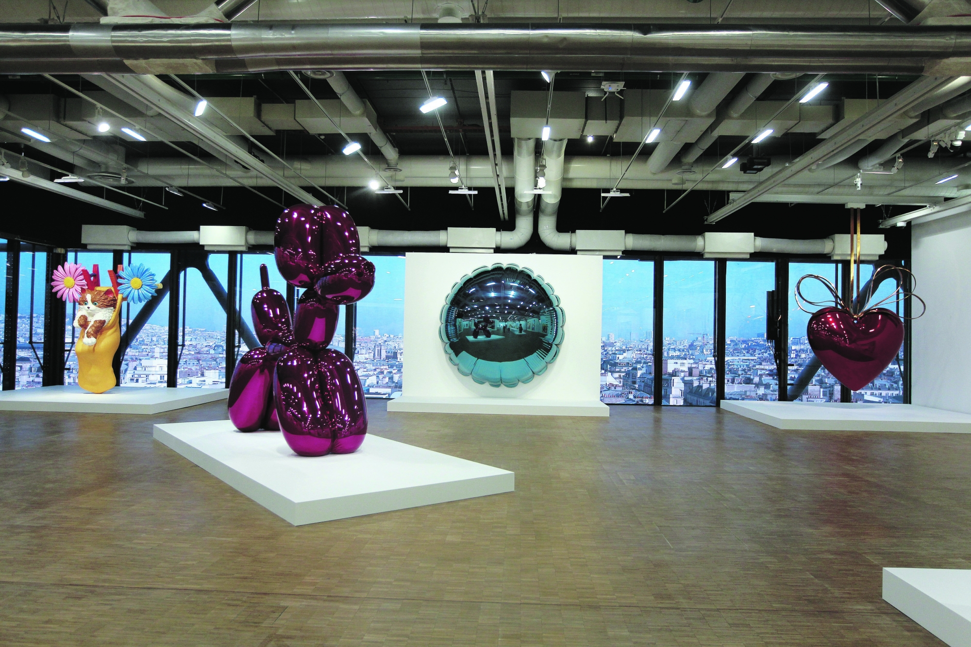 Une exposition de Jeff Koons à Paris en 2014.