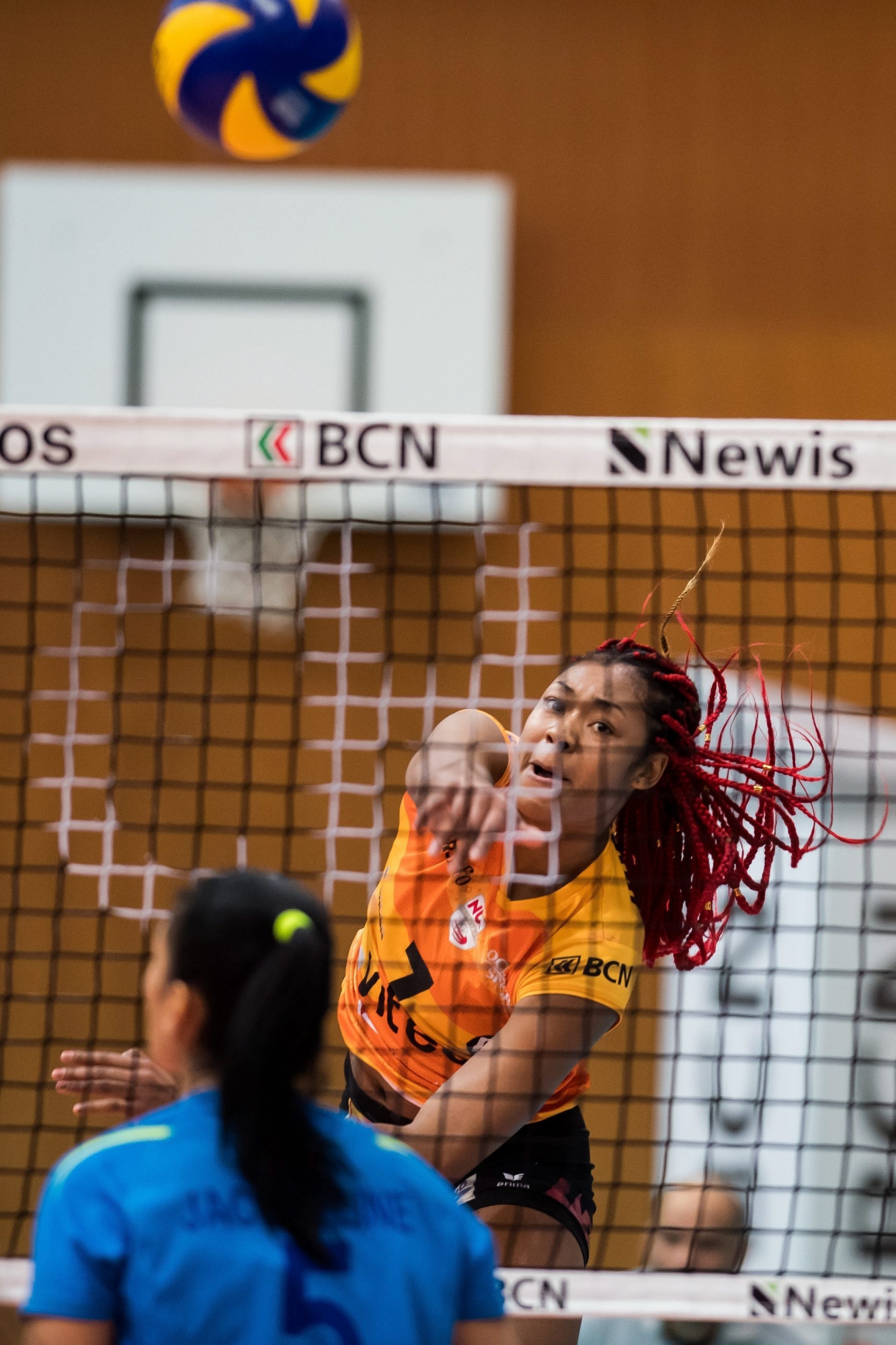Volleyball. Coupe d'Europe.  Challenge Cup : NUC - Las Palmas. Tiana Dockery (7)

Neuchatel, le 7 fevrier 2018
Photo: Lucas Vuitel VOLLEYBALL COUPE D'EUROPE