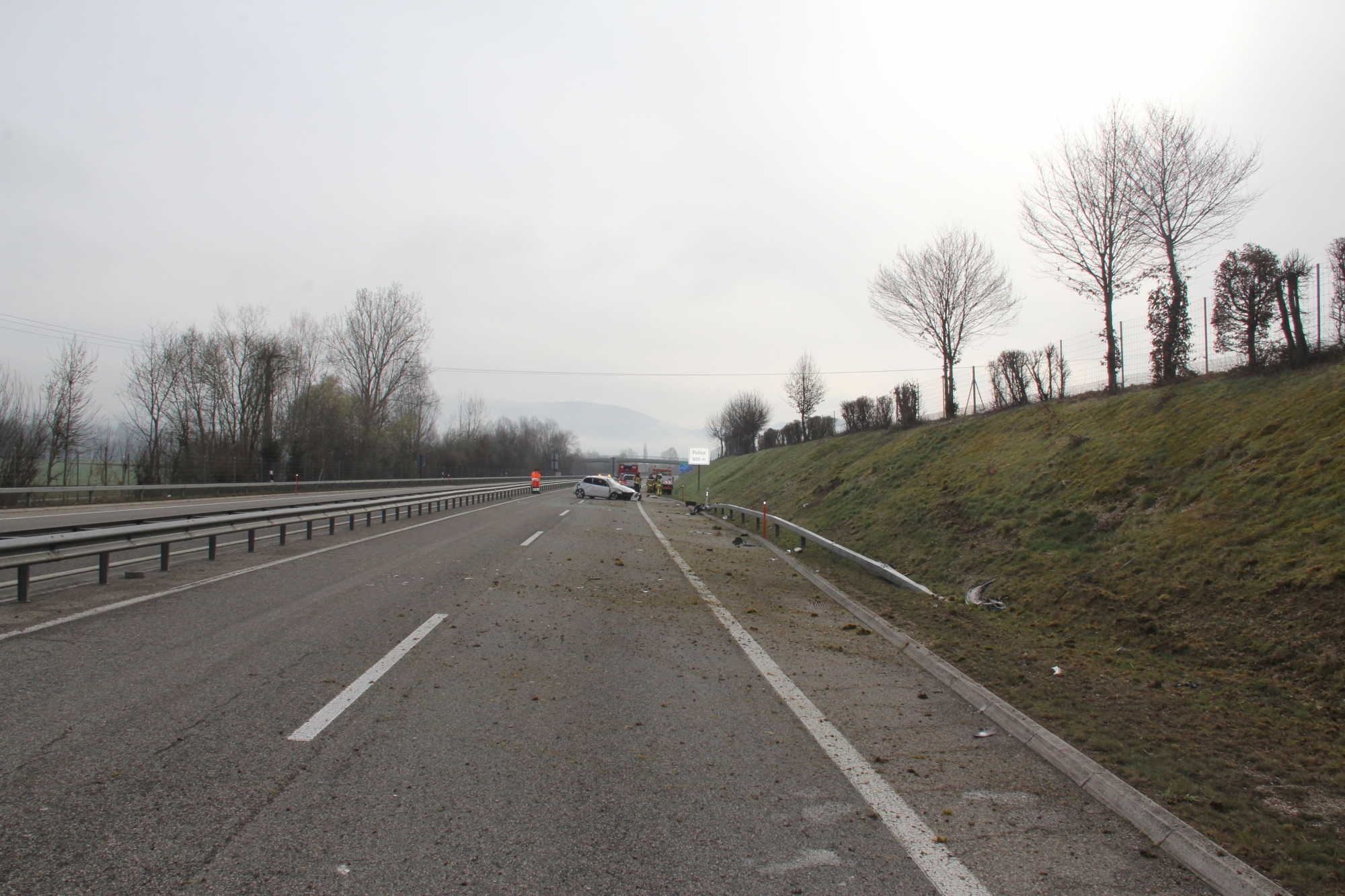 L'accident s'est produit ce lundi matin. Le conducteur a été sérieusement blessé.