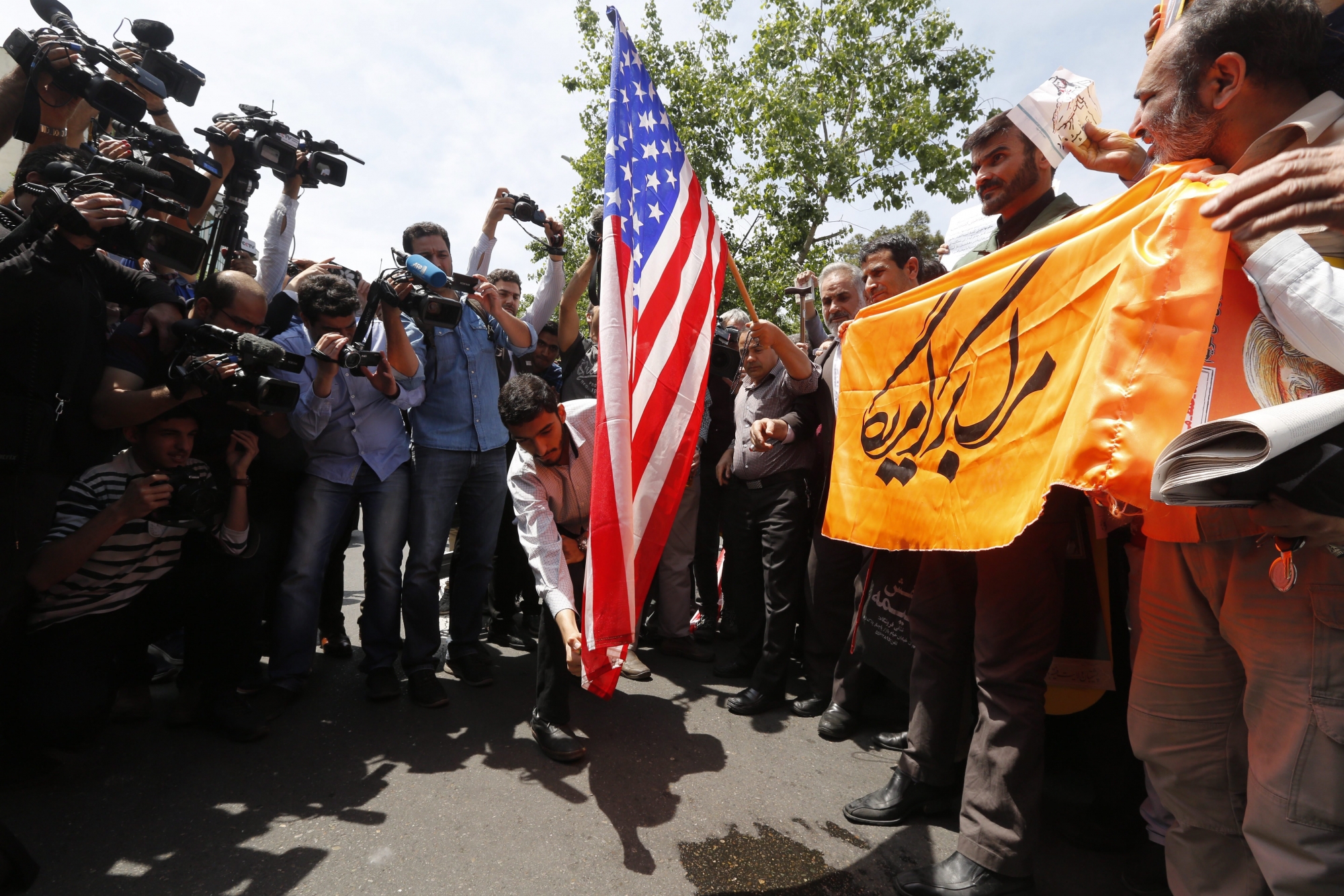 Manifestation anti-américaine à Téhéran.