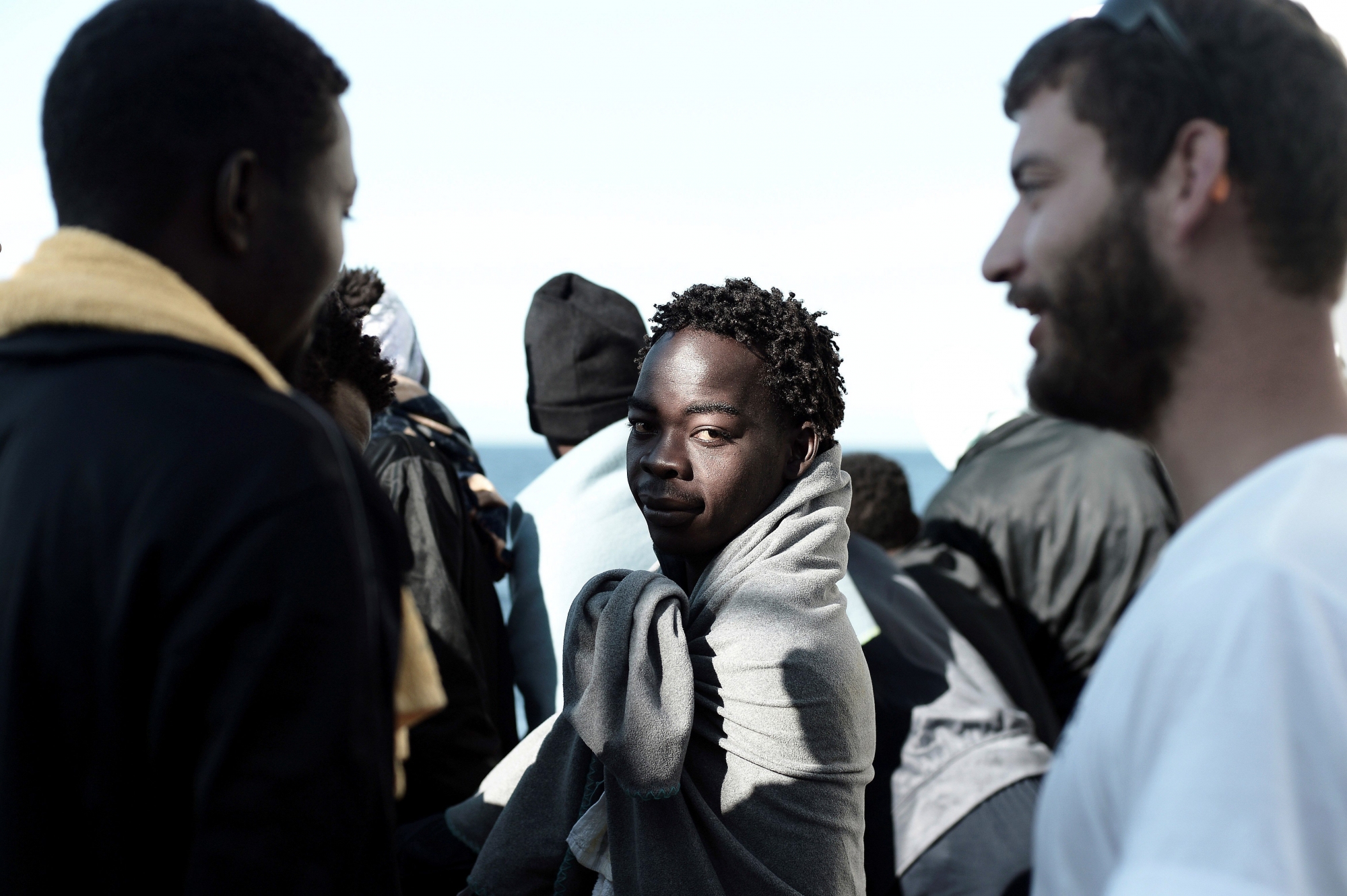 epa06815476 A handout picture made available by 'Doctors Without Borders' shows the last moments on board the 'Aquarius' rescue vessel before disembarking in Valencia, Spain, 17 June 2018. The 'Aquarius' rescue vessel of the European maritime-humanitarian organization 'SOS Mediterranee' carrying some 630 migrants rescued in the Mediterranean off the Libyan coast has been heading to Spain after both, Malta and Italy, refused the ship to enter either countries.  EPA/MSF HANDOUT  HANDOUT EDITORIAL USE ONLY/NO SALES SPAIN MIGRATION AQUARIUS SEA RESCUE