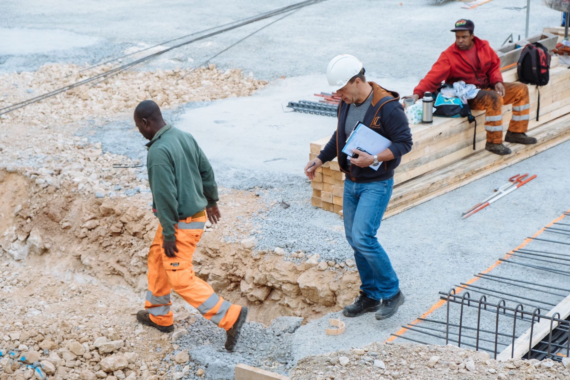 Controleurs de chantier   Corcelles, 17 10 2017  Photo: David Marchon