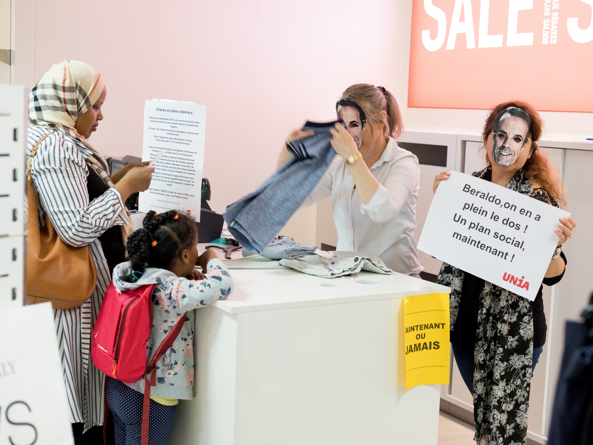 Fermeture magasin OVS: Unia passe à l'action