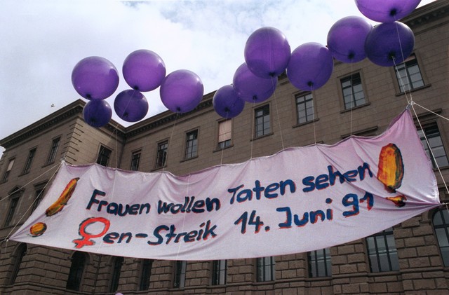 En Suisse, la grève des femmes s'est déroulée le 14 juin 1991.