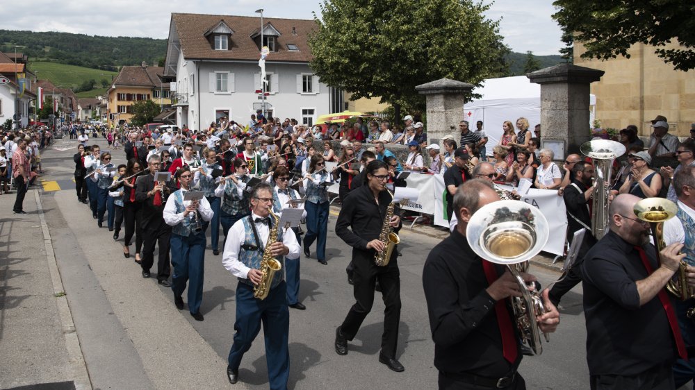 La manifestation a réuni 33 formations du canton et une fanfare invitée de Gals 