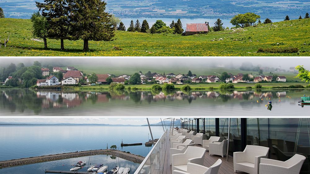 Depuis Gorgier, Villers-le-Lac ou Neuchâtel, la région s'offre à nos yeux.