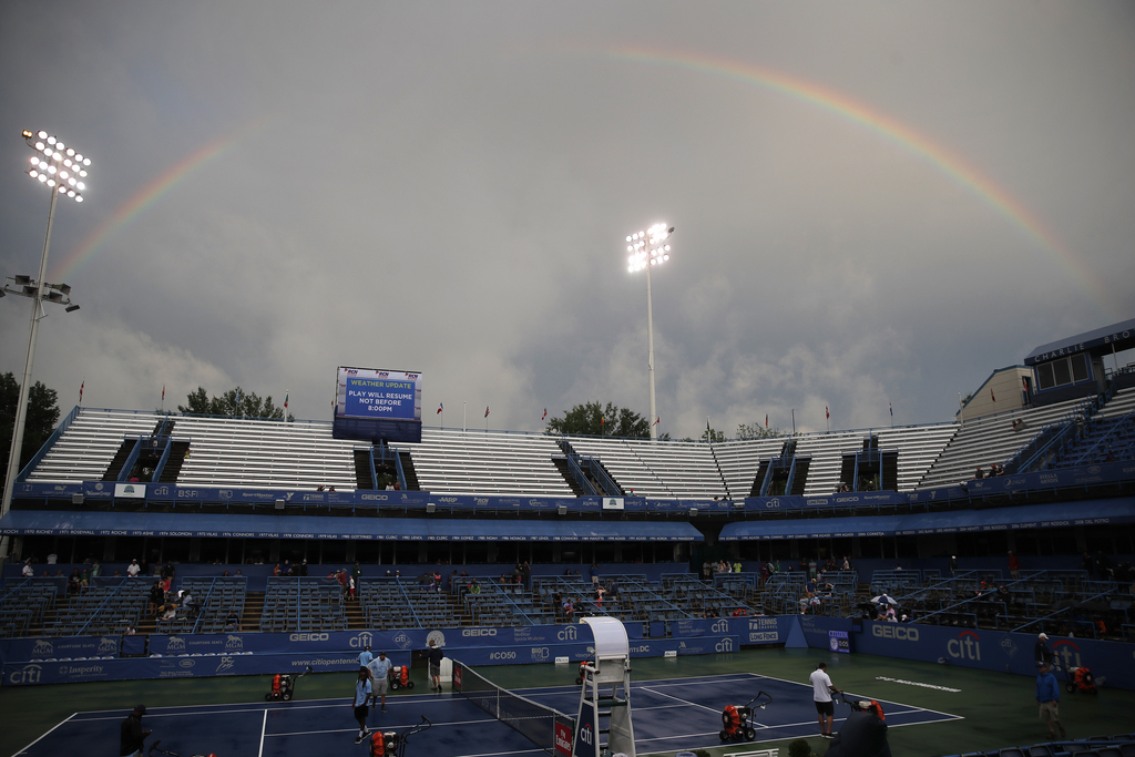 Une averse sur Washington a repoussé la rencontre de Wawrinka contre Donald Young à ce mardi.