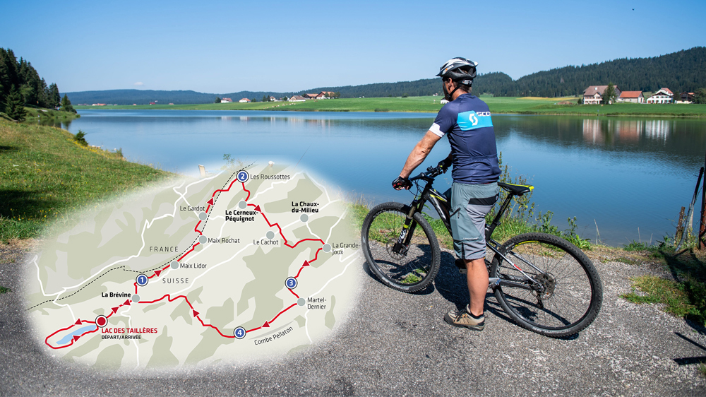 Tour du lac de Bienne a vélo.  Ligerz, le 04 juillet 2018. Photo : Lucas Vuitel