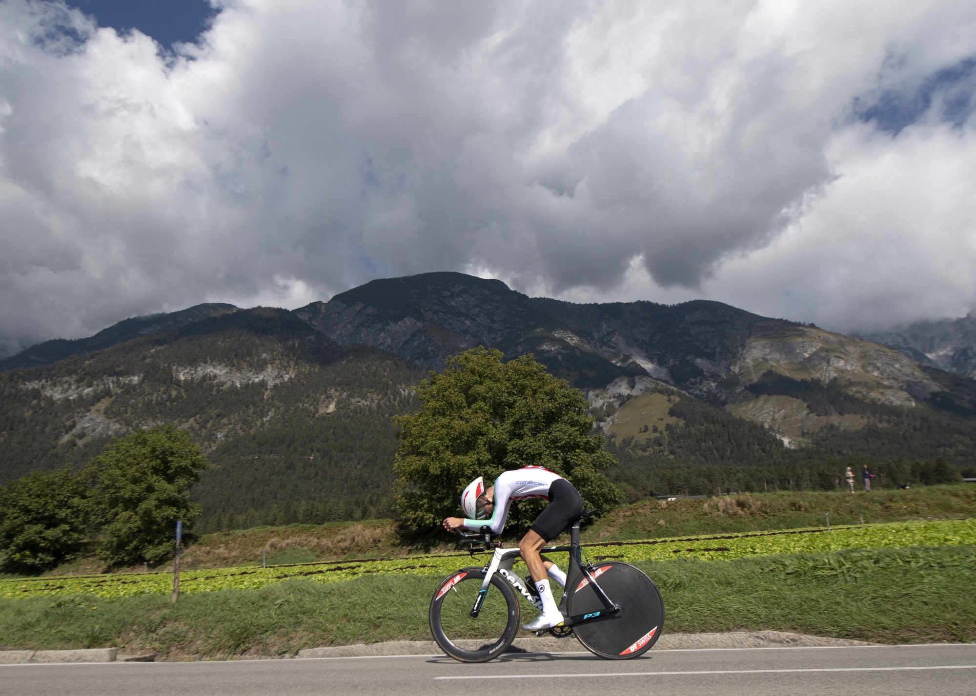 Alexandre Balmer en plein effort à Innsbruck.