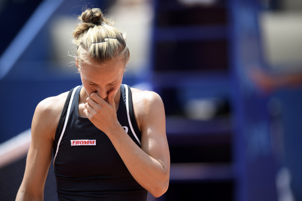 La Zurichoise s'est inclinée 0-6 1-6 face à Garbiñe Muguruza.