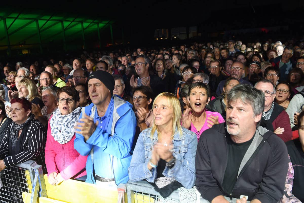 Le public (ici, lors du concert de Florent Pagny jeudi soir) a répondu présent en masse pour cette 27e édition du Chant du Gros.