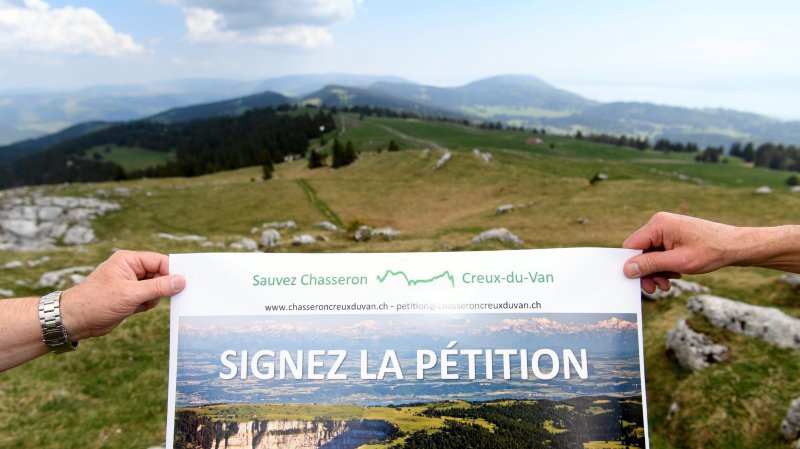 La pétition a été lancée en mai dernier au Chasseron.