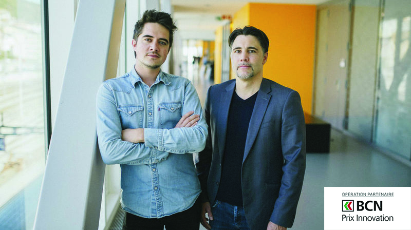 Florian Telmont, ingénieur, et Sébastien Brun (à droite), le fondateur de la start-up
