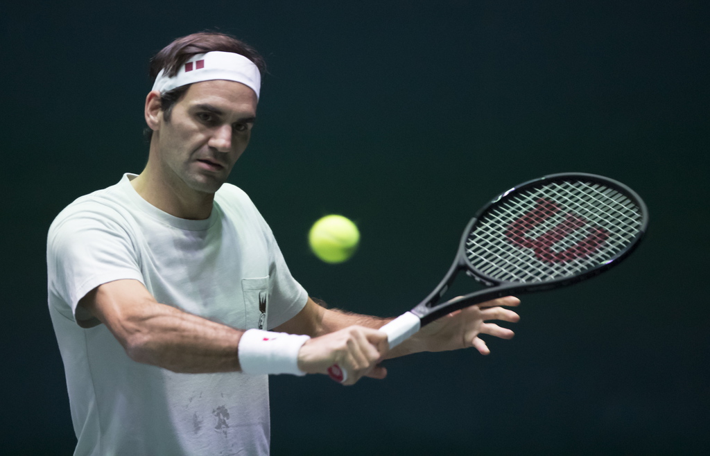 Excepté lors de son entraînement, le Bâlois n'est pas encore entré sur le court à Paris.