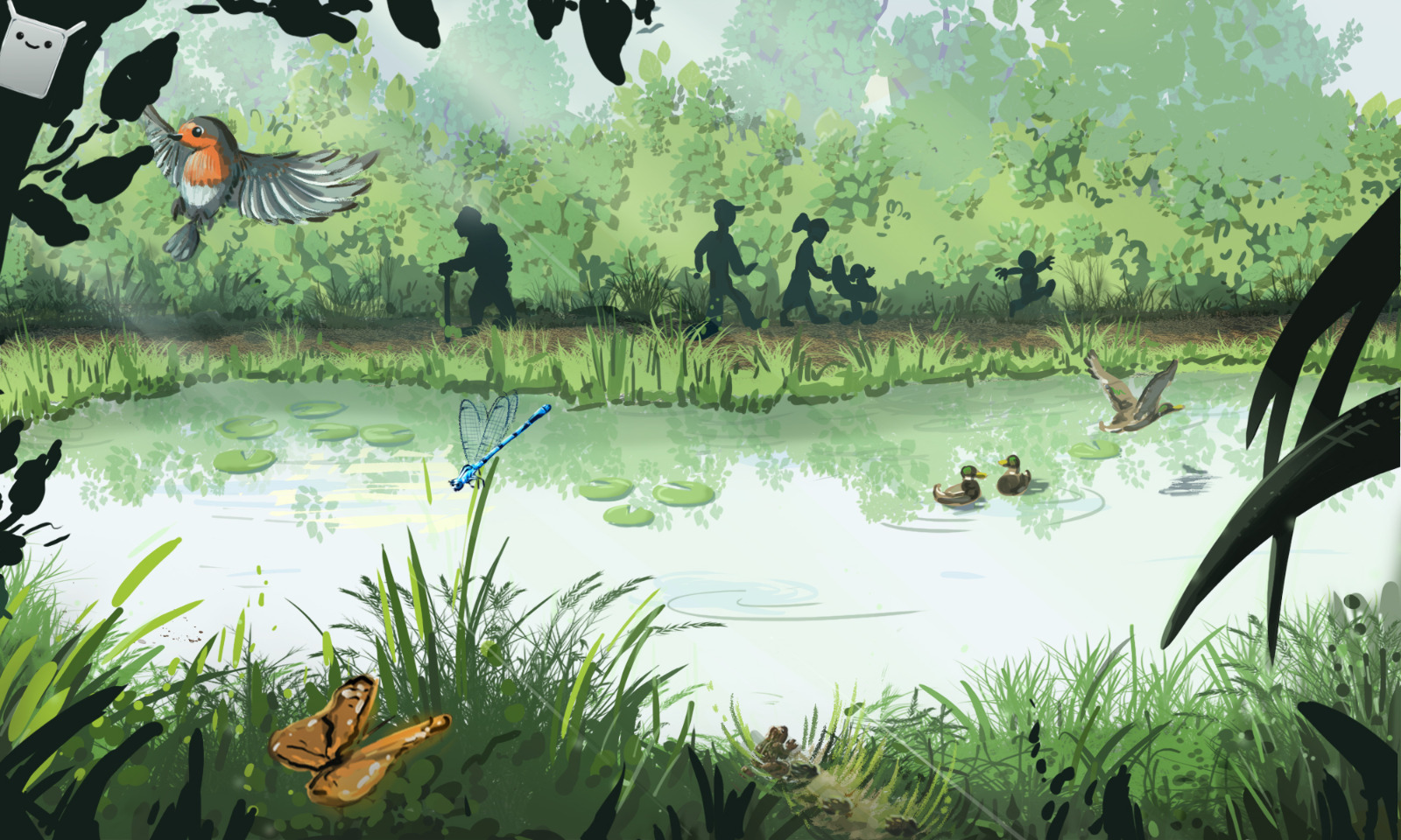 Ce dessin, fourni par les porteurs du projet d'étang de la Presta, illustre le biotope en passe d'être créé.