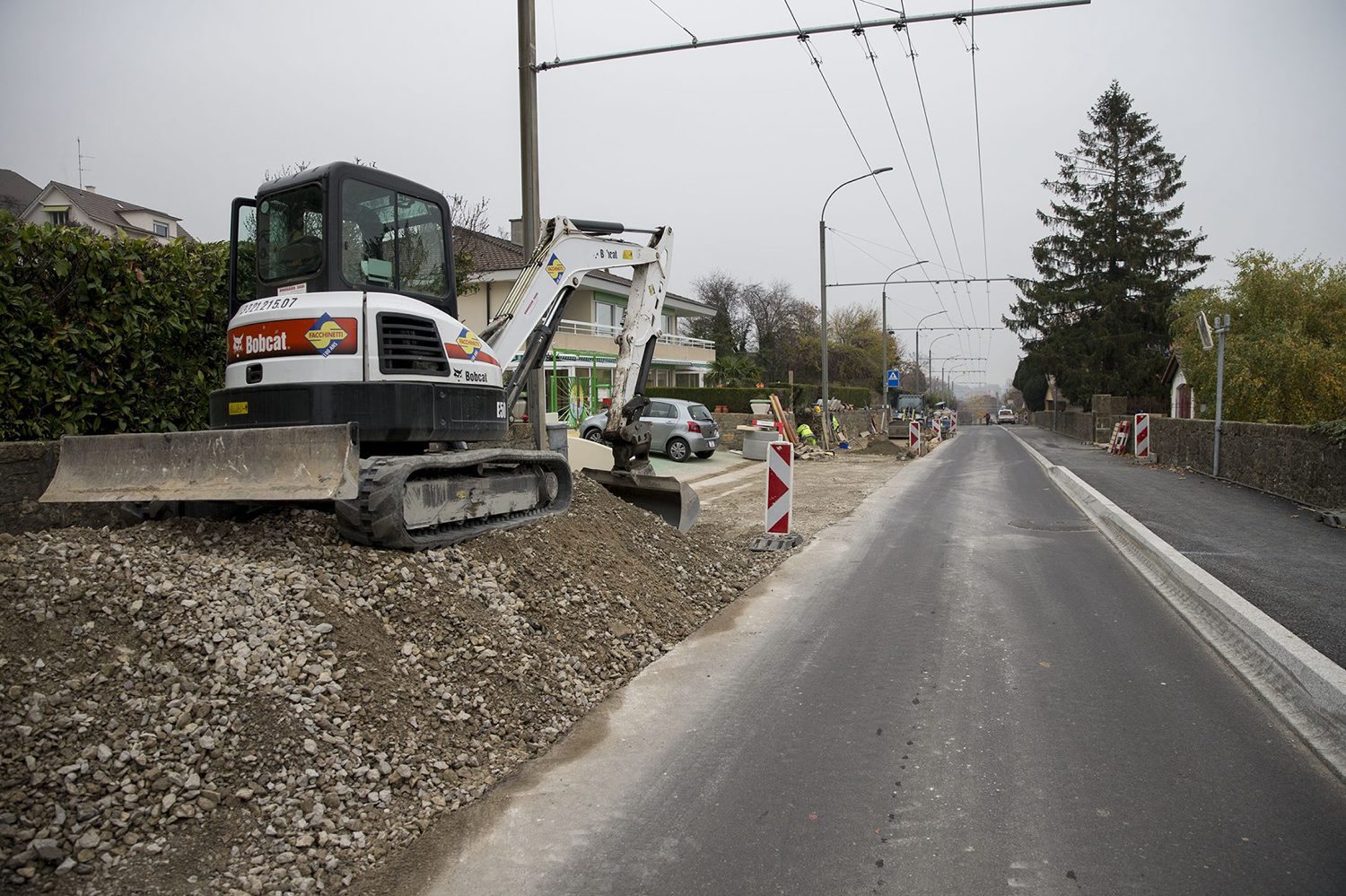 La fin du chantier à la rue des Longschamps, à Hauterive, est prévue pour mi-décembre.