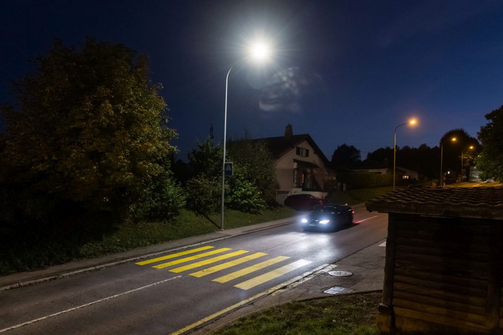 La commune de Val-de-Ruz a décidé d'éteindre ses candélabres sauf sur les passages pour piétons.