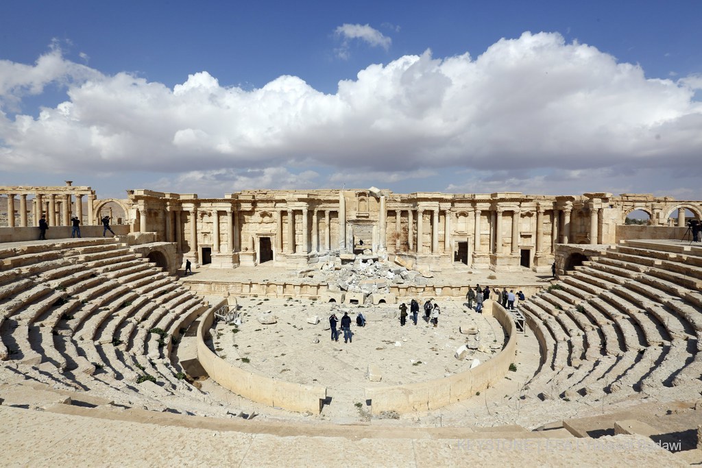 Depuis le début de la guerre en 2011, plusieurs sites archéologiques ont fait l'objet de pillages ou de destructions, comme la cité antique de Palmyre (archives).