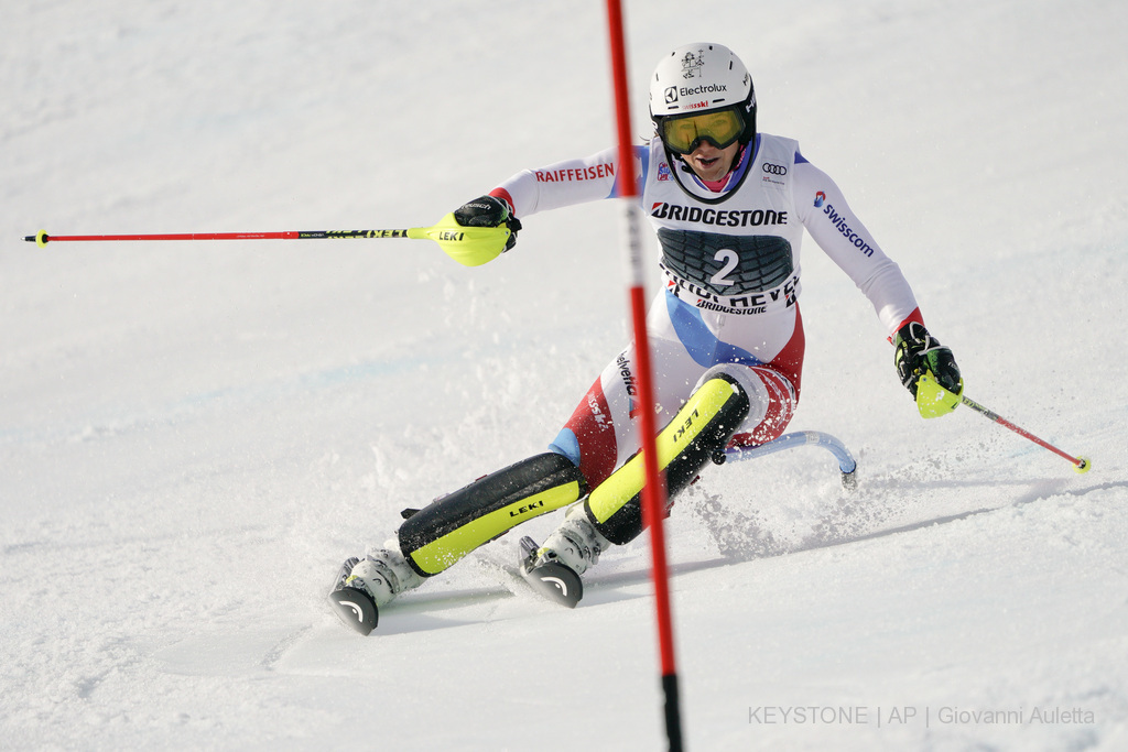 Wendy Holdener peut espérer un podium, samedi, en France.