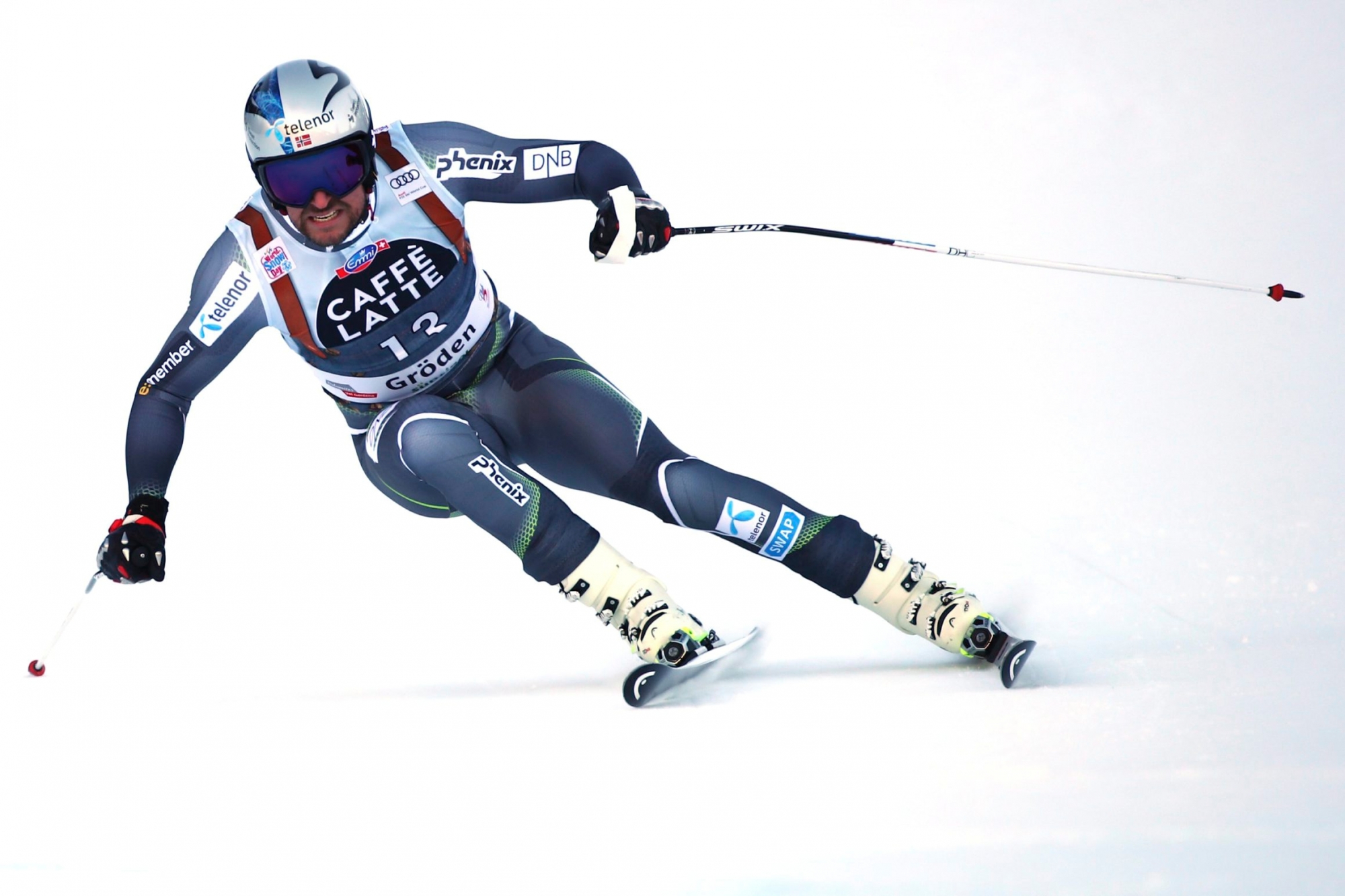 Norway's Aksel Lund Svindal competes during an alpine ski, men's World Cup super-G, in Val Gardena, Italy, Friday, Dec. 14, 2018. (AP Photo/Marco Trovati) Italy Alpine Skiing World Cup