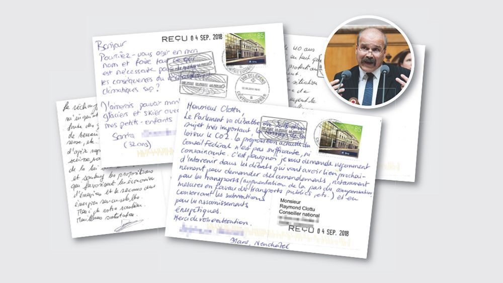 Les conseillers nationaux neuchâtelois Philippe Bauer (en photo) et Raymond Clottu ont été inondés de cartes postales et de courriels.