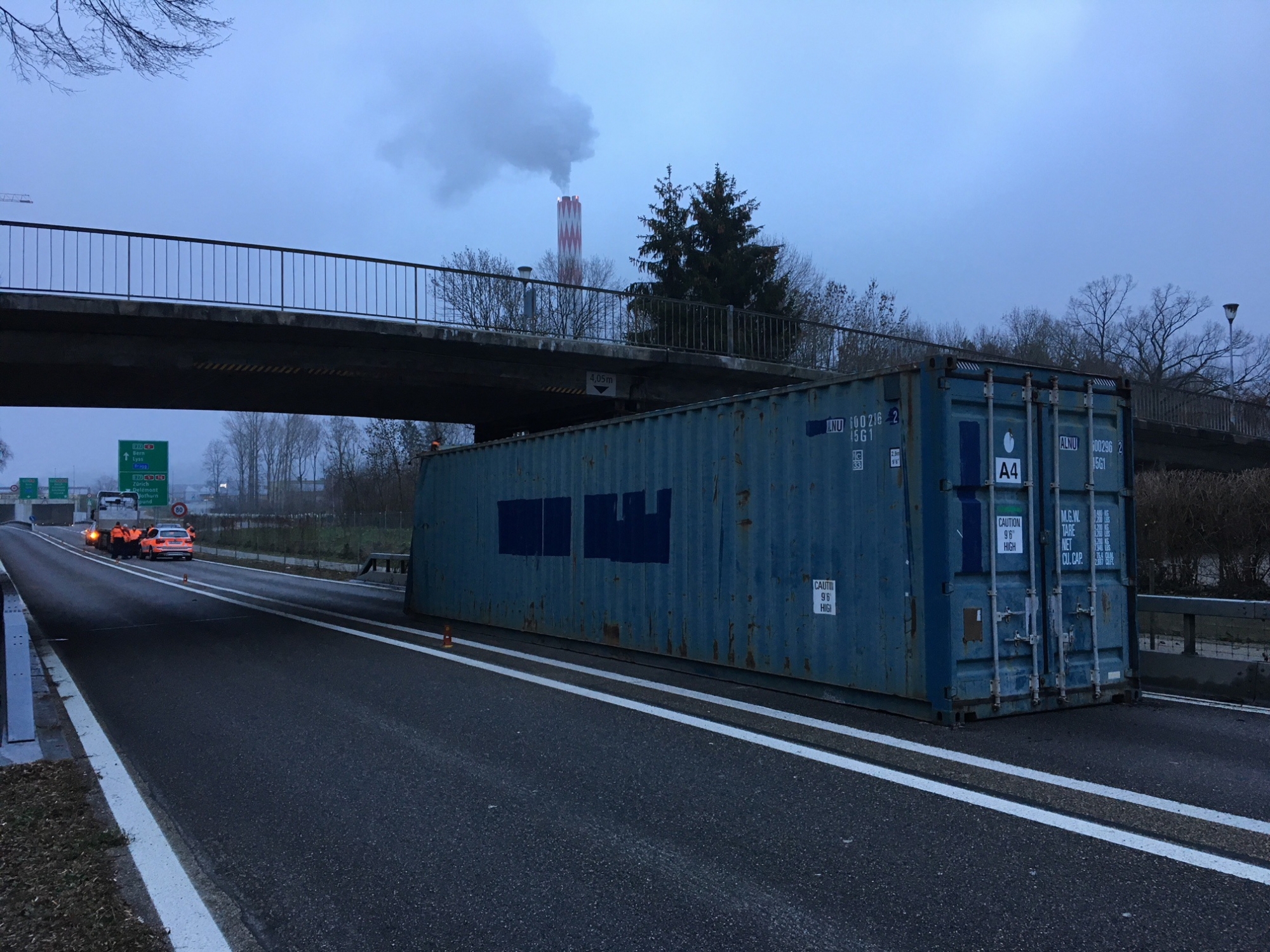 Le trafic a été fortement perturbé par cet accident.