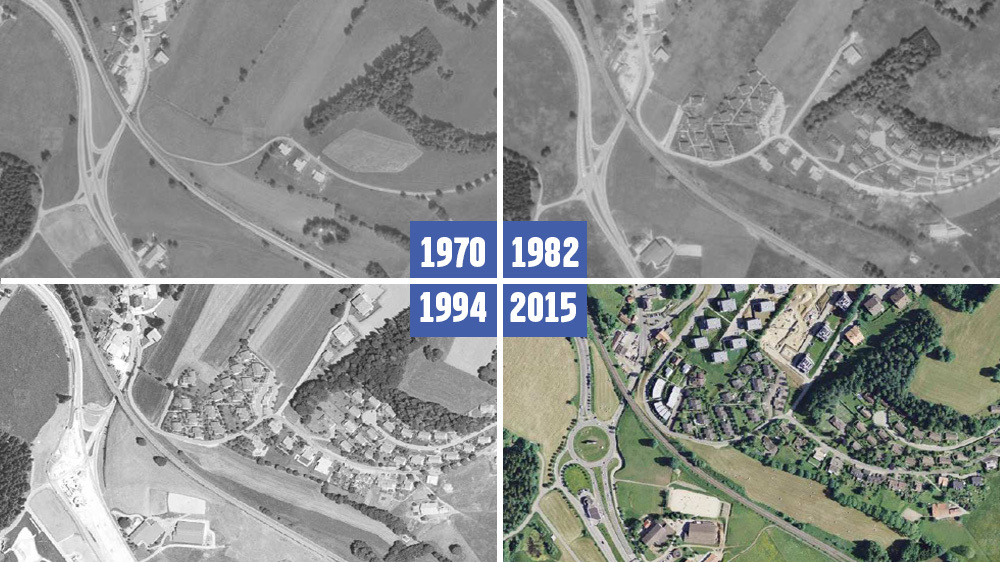 Entre 1970 et 2015, le quartier des Prés-Verts à La Chaux-de-Fonds