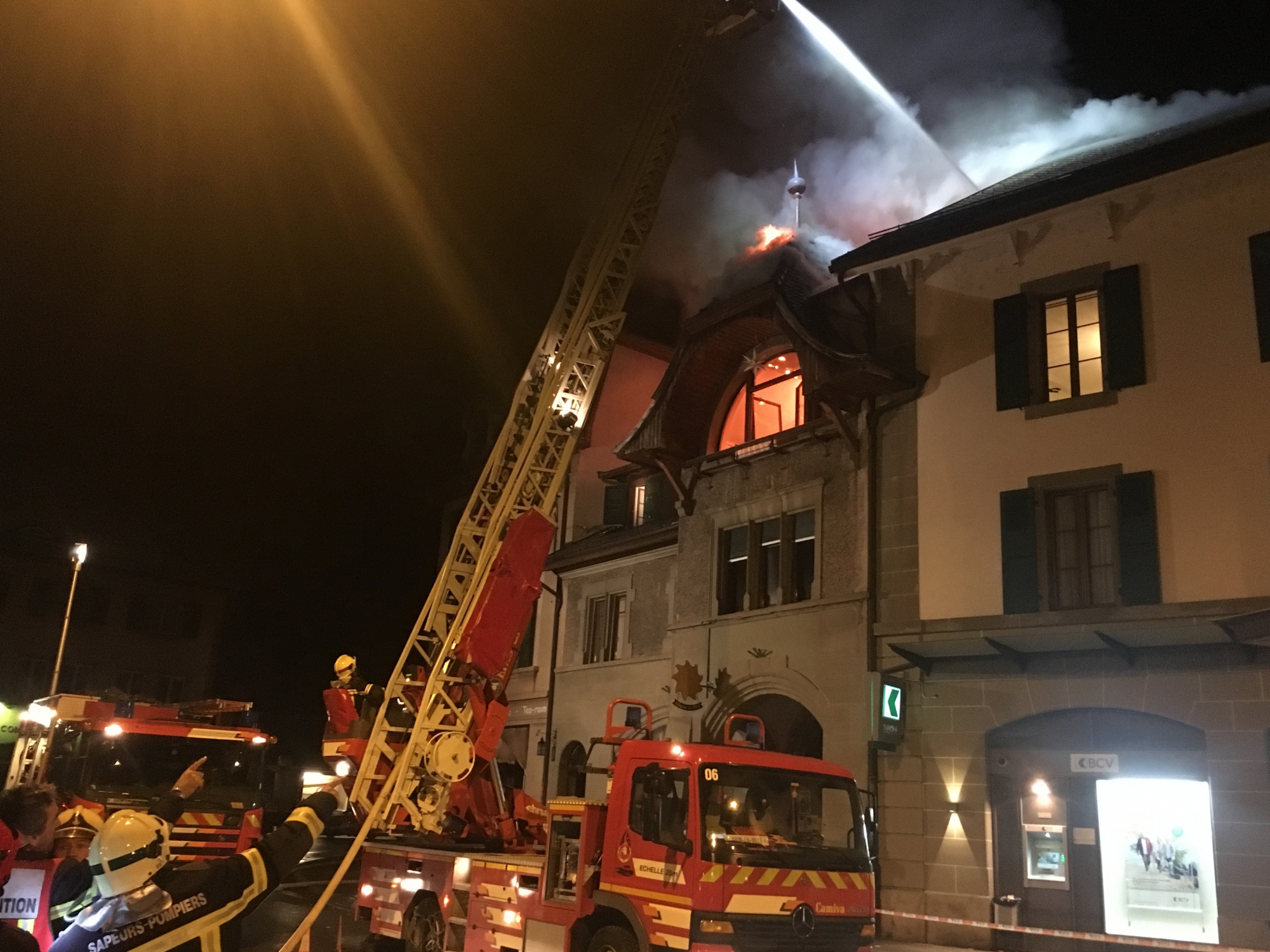L'incendie s'est produit dans un immeuble de la rue du Bourg à Oron.