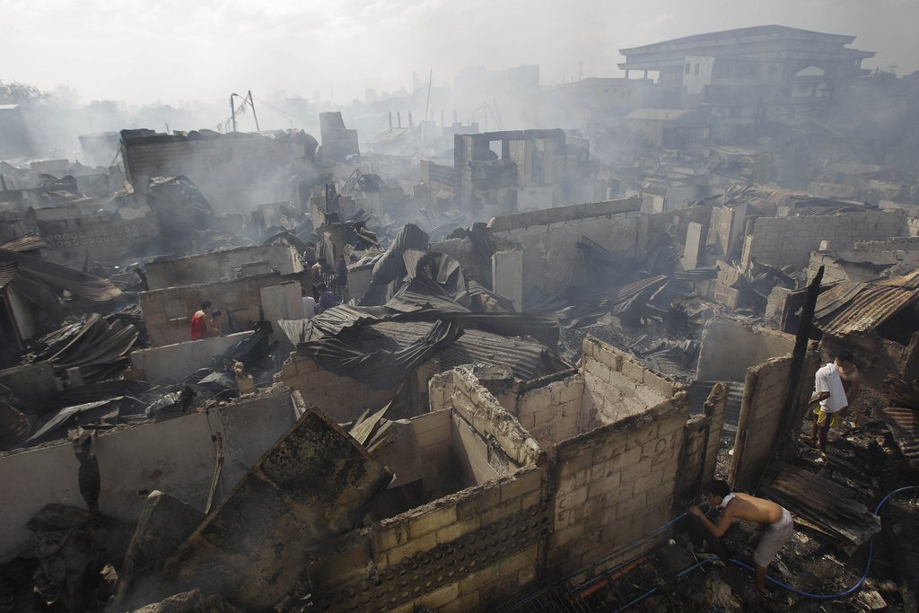 L'incendie a littéralement ravagé le bidonville dans le district de San Juan.