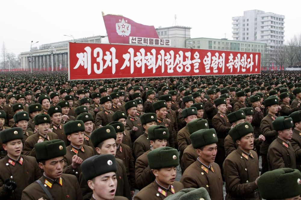 Le rassemblement s'est effectué sur la place Kim Il Sung Square de Pyongyang.