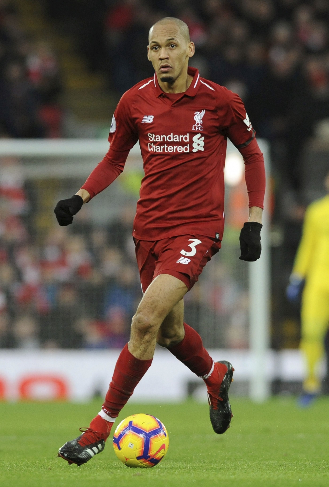 Liverpool's Fabinho during the English Premier League soccer match between Liverpool and Crystal Palace at Anfield in Liverpool, England, Saturday, Jan. 19, 2019. (AP Photo/Rui Vieira) BRITAIN SOCCER PREMIER LEAGUE
