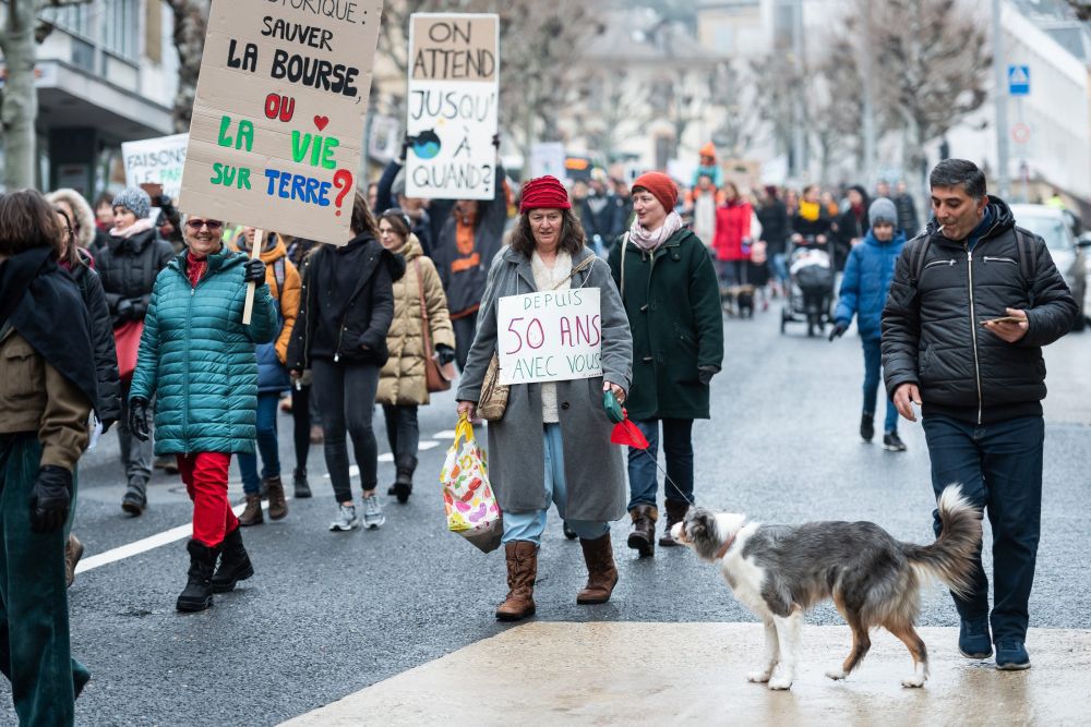 Les manifestations pour le climat, ici à Neuchâtel, engendrent de nombreuses propositions.