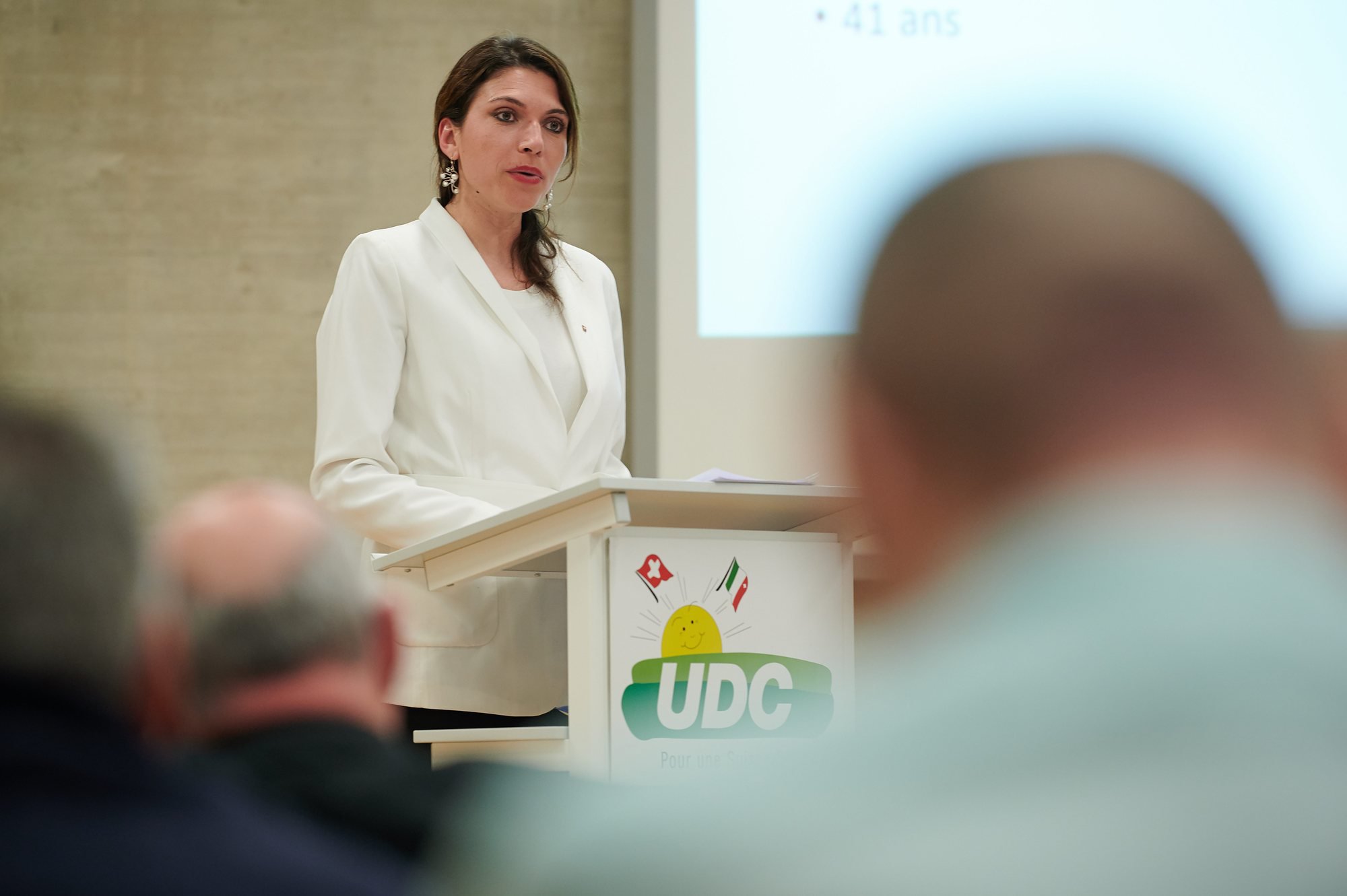 La députée Olga Barben a été mise sur le gril lors de l'assemblée de l'UDC neuchâteloise le 13 mars.