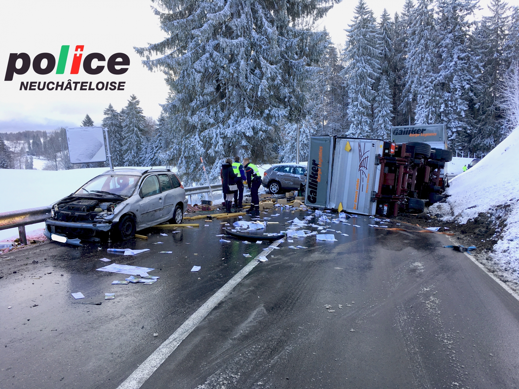 Un grave accident s'est produit entre La Chaux-de-Fonds et La Cibourg ce mercredi matin.
