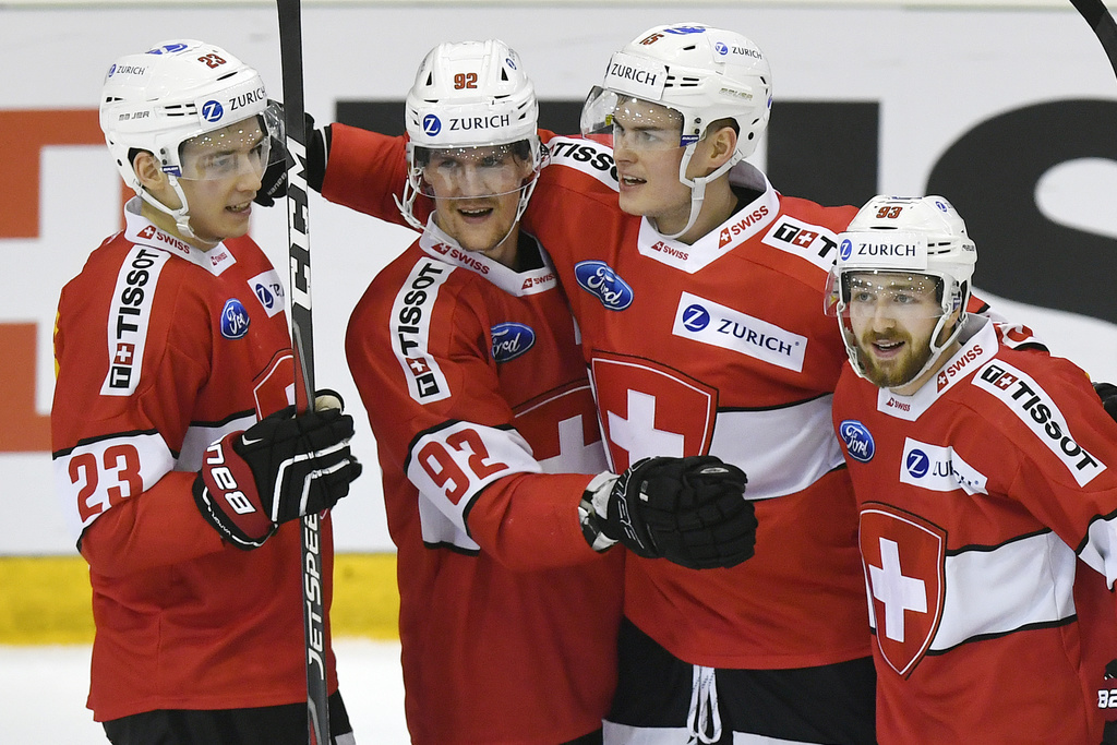 Les joueurs de l'équipe suisse se sont imposés à Herisau, face à la Lettonie.